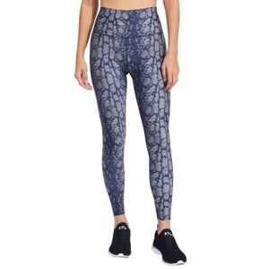 soulcycle Milestone Odyssey Snakeskin Legging Black Grey Silky High Rise Small